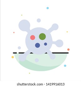 Atom, Molecule, Science Abstract Flat Color Icon Template