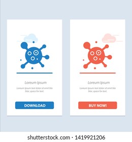 Atom, Molecule, Science  Blue and Red Download and Buy Now web Widget Card Template