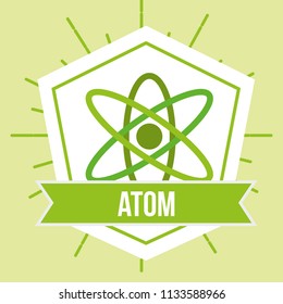 atom molecule science energy emblem