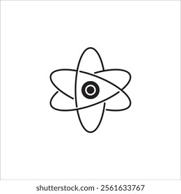 ATOM MOLECULE SCIENCE ICON VECTOR ILLUSTRATION SYMBOL DESIGN