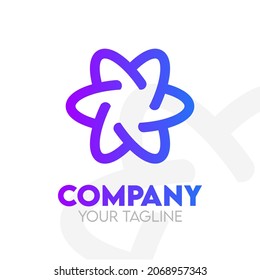 Atom Molecule Science Logo Design