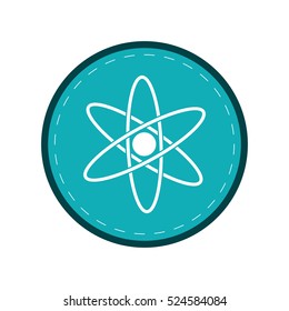 atom molecule structure model blue circle