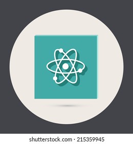 the atom, molecule. the symbol of physics and chemistry.