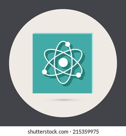the atom, molecule. the symbol of physics and chemistry.