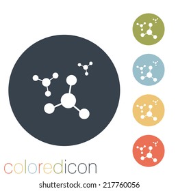 the atom, molecule. the symbol of physics and chemistry.