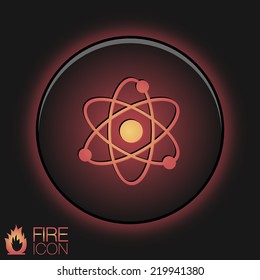 the atom, molecule. the symbol of physics and chemistry. symbol icon of physics or chemistry . the study of science