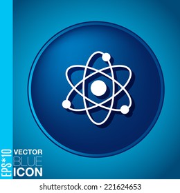 the atom, molecule. the symbol of physics and chemistry. symbol icon of physics or chemistry . the study of science