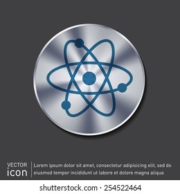 atom, molecule. the symbol of physics and chemistry. symbol icon of physics or chemistry . the study of science