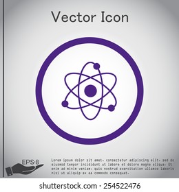 atom, molecule. the symbol of physics and chemistry. symbol icon of physics or chemistry . the study of science