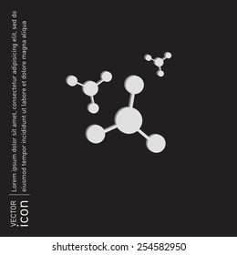 atom, molecule. the symbol of physics and chemistry. symbol icon of physics or chemistry . the study of science