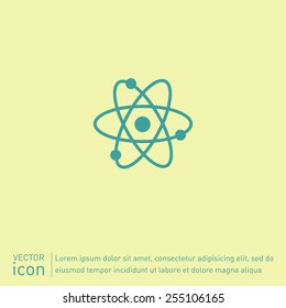 atom, molecule. the symbol of physics and chemistry. symbol icon of physics or chemistry . the study of science
