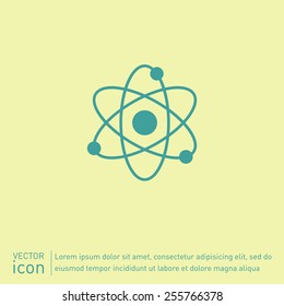 atom, molecule. the symbol of physics and chemistry. symbol icon of physics or chemistry . the study of science