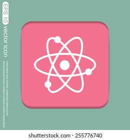 atom, molecule. the symbol of physics and chemistry. symbol icon of physics or chemistry . the study of science