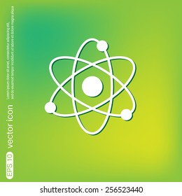 atom, molecule. the symbol of physics and chemistry. symbol icon of physics or chemistry . the study of science