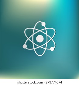 atom, molecule. the symbol of physics and chemistry. symbol icon of physics or chemistry . the study of science