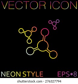atom, molecule. the symbol of physics and chemistry. symbol icon of physics or chemistry . the study of science