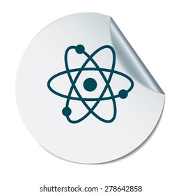 atom, molecule. the symbol of physics and chemistry. symbol icon of physics or chemistry . the study of science