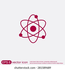 atom, molecule. the symbol of physics and chemistry. symbol icon of physics or chemistry . the study of science