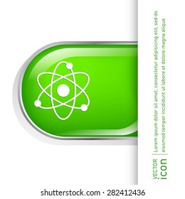 atom, molecule. the symbol of physics and chemistry. symbol icon of physics or chemistry . the study of science