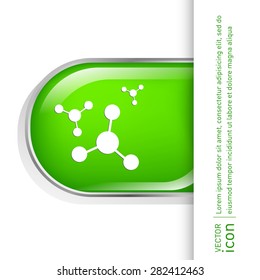 atom, molecule. the symbol of physics and chemistry. symbol icon of physics or chemistry . the study of science