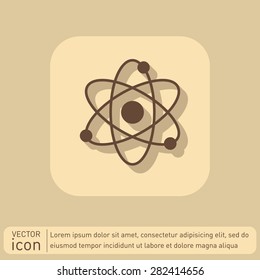 atom, molecule. the symbol of physics and chemistry. symbol icon of physics or chemistry . the study of science