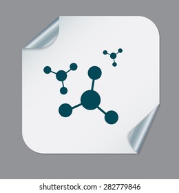 atom, molecule. the symbol of physics and chemistry. symbol icon of physics or chemistry . the study of science