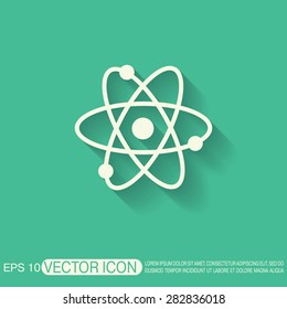 atom, molecule. the symbol of physics and chemistry. symbol icon of physics or chemistry . the study of science