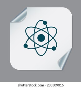 atom, molecule. the symbol of physics and chemistry. symbol icon of physics or chemistry . the study of science