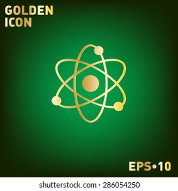 atom, molecule. the symbol of physics and chemistry. symbol icon of physics or chemistry . the study of science