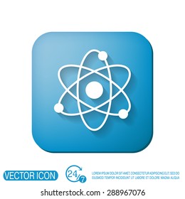 atom, molecule. the symbol of physics and chemistry. symbol icon of physics or chemistry . the study of science