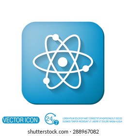 atom, molecule. the symbol of physics and chemistry. symbol icon of physics or chemistry . the study of science
