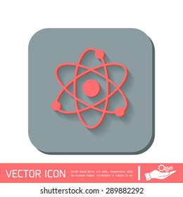atom, molecule. the symbol of physics and chemistry. symbol icon of physics or chemistry . the study of science