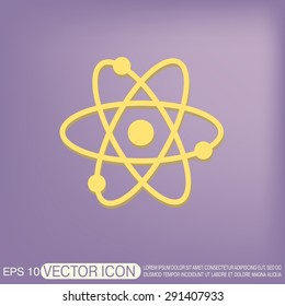 atom, molecule. the symbol of physics and chemistry. symbol icon of physics or chemistry . the study of science