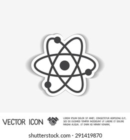 atom, molecule. the symbol of physics and chemistry. symbol icon of physics or chemistry . the study of science