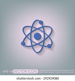 atom, molecule. the symbol of physics and chemistry. symbol icon of physics or chemistry . the study of science