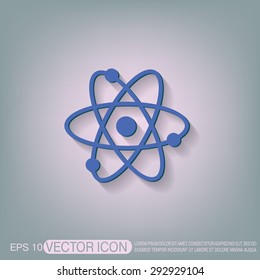 atom, molecule. the symbol of physics and chemistry. symbol icon of physics or chemistry . the study of science