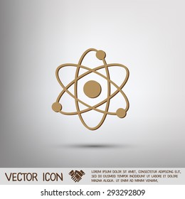 atom, molecule. the symbol of physics and chemistry. symbol icon of physics or chemistry . the study of science