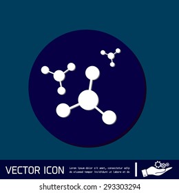 atom, molecule. the symbol of physics and chemistry. symbol icon of physics or chemistry . the study of science