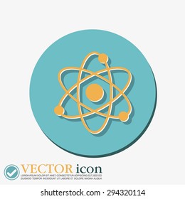 atom, molecule. the symbol of physics and chemistry. symbol icon of physics or chemistry . the study of science