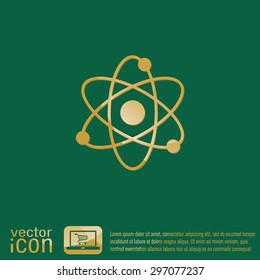 atom, molecule. the symbol of physics and chemistry. symbol icon of physics or chemistry . the study of science