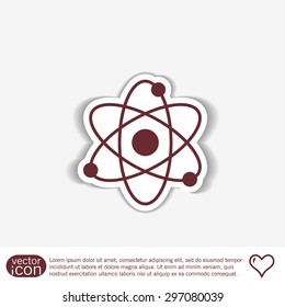 atom, molecule. the symbol of physics and chemistry. symbol icon of physics or chemistry . the study of science