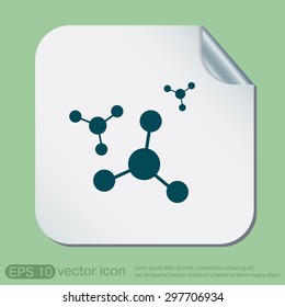 atom, molecule. the symbol of physics and chemistry. symbol icon of physics or chemistry . the study of science