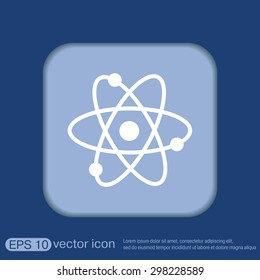 atom, molecule. the symbol of physics and chemistry. symbol icon of physics or chemistry . the study of science