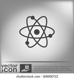 atom, molecule. the symbol of physics and chemistry. symbol icon of physics or chemistry . the study of science