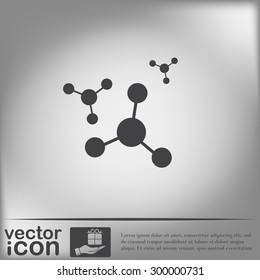 atom, molecule. the symbol of physics and chemistry. symbol icon of physics or chemistry . the study of science