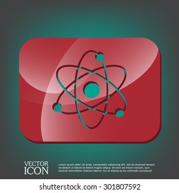 atom, molecule. the symbol of physics and chemistry. symbol icon of physics or chemistry . the study of science