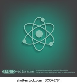 atom, molecule. the symbol of physics and chemistry. symbol icon of physics or chemistry . the study of science