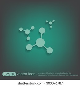 atom, molecule. the symbol of physics and chemistry. symbol icon of physics or chemistry . the study of science