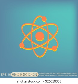 atom, molecule. the symbol of physics and chemistry. symbol icon of physics or chemistry . the study of science