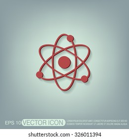 atom, molecule. the symbol of physics and chemistry. symbol icon of physics or chemistry . the study of science